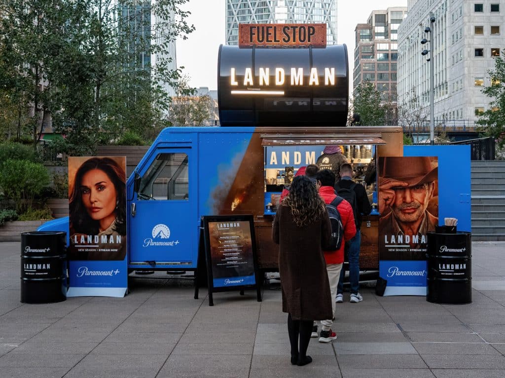 Food truck promoting Landman series.
